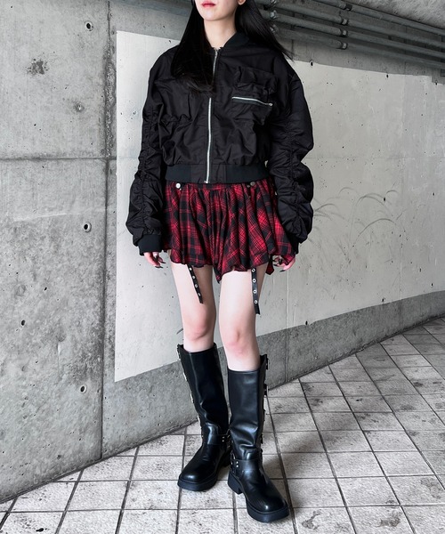 Figments（フィグメンツ）の「マルチポケットボンバージャケット（ブルゾン・レディース・ブラック・FREE）」の8枚目の写真