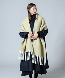 CALIFORNIA OUTFITTERS | 2-10C5 【無地&チェック】太フリンジ マフラーショール ボリュームストール マフラー(マフラー)