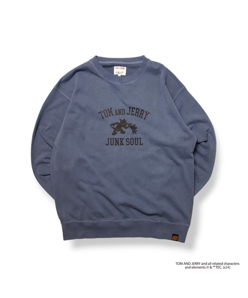 Tom&Jerry(トムアンドジェリー)の「JUNKSOUL/TOM&JERRY(トム&ジェリー) MUSIC トレーナー (M4)(Tシャツ/カットソー・メンズ・ネイビー/ベージュ・X-LARGE/LARGE/MEDIUM)」の5枚目の写真