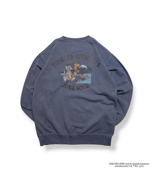 Tom&Jerry(トムアンドジェリー)の「JUNKSOUL/TOM&JERRY(トム&ジェリー) MUSIC トレーナー (M4)(Tシャツ/カットソー・メンズ・ネイビー/ベージュ・X-LARGE/LARGE/MEDIUM)」の6枚目の写真