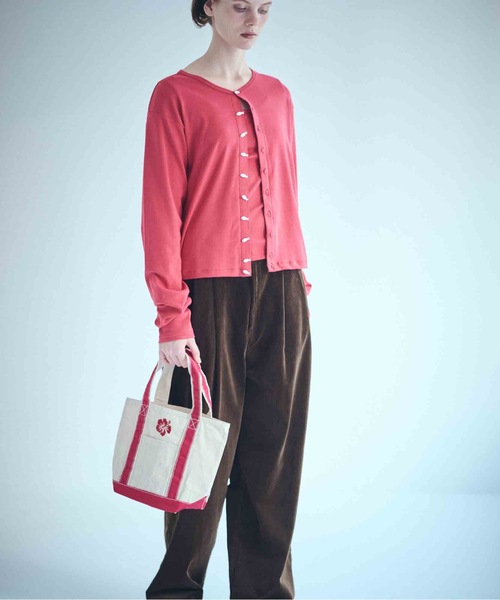 SEA（シー）の「ベアフライス サーディンボタンカーディガン（カーディガン/ボレロ・レディース・チャコールグレー/ブラック/ホワイト/レッド・ONE SIZE）」の10枚目の写真