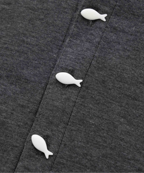 SEA（シー）の「ベアフライス サーディンボタンカーディガン（カーディガン/ボレロ・レディース・チャコールグレー/ブラック/ホワイト/レッド・ONE SIZE）」の13枚目の写真