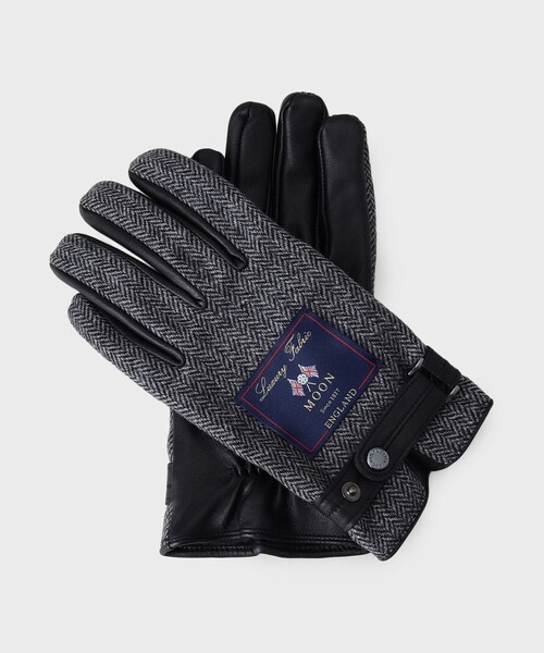 tk.TAKEO KIKUCHI(ティーケータケオキクチ)の「◆ファブリックコンビグローブ(手袋・メンズ・グレー系4/グレー系3/チャコール・00)」の2枚目の写真