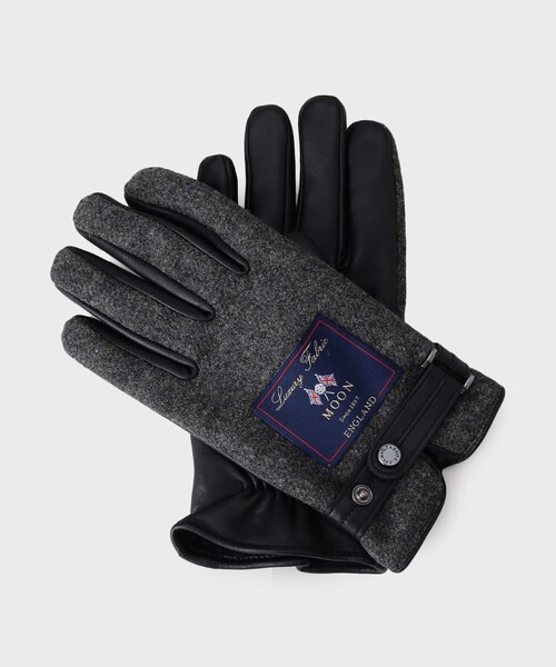 tk.TAKEO KIKUCHI(ティーケータケオキクチ)の「◆ファブリックコンビグローブ(手袋・メンズ・グレー系4/グレー系3/チャコール・00)」の3枚目の写真