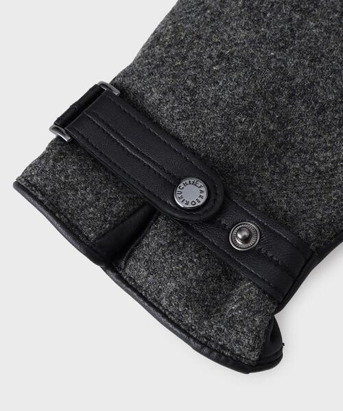 tk.TAKEO KIKUCHI(ティーケータケオキクチ)の「◆ファブリックコンビグローブ(手袋・メンズ・グレー系4/グレー系3/チャコール・00)」の6枚目の写真