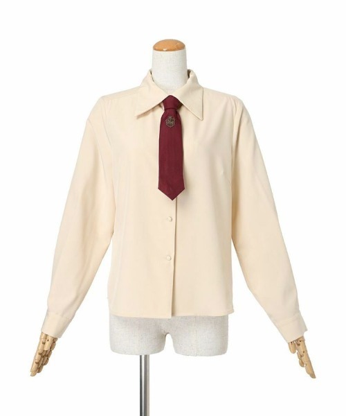 F i.n.t(フィント)の「ネクタイ付きビッグカラーシャツ(シャツ/ブラウス・レディース・オフホワイト/ライトベージュ・FREE)」の22枚目の写真