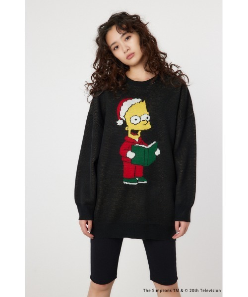 RODEO CROWNS WIDE BOWL(ロデオクラウンズワイドボウル)の「(THE SIMPSONS)チュニックニットワンピース(ワンピース・レディース・ブラック・FREE)」の2枚目の写真