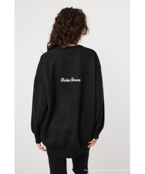 RODEO CROWNS WIDE BOWL(ロデオクラウンズワイドボウル)の「(THE SIMPSONS)チュニックニットワンピース(ワンピース・レディース・ブラック・FREE)」の4枚目の写真