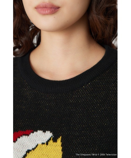 RODEO CROWNS WIDE BOWL(ロデオクラウンズワイドボウル)の「(THE SIMPSONS)チュニックニットワンピース(ワンピース・レディース・ブラック・FREE)」の11枚目の写真