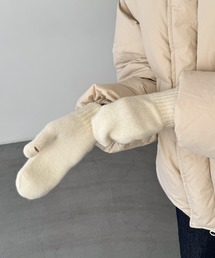 CANAL JEAN | El mar ウール混ミトン(手袋)