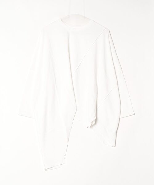 terrace(テラス)の「アシメツギハギドルマンカットソー(Tシャツ/カットソー・レディース・オフホワイト/ブルー/ブラック/グレー・MEDIUM)」の6枚目の写真
