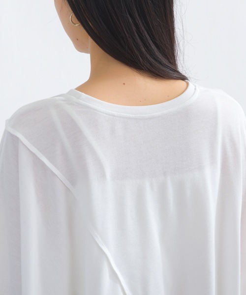 terrace(テラス)の「アシメツギハギドルマンカットソー(Tシャツ/カットソー・レディース・オフホワイト/ブルー/ブラック/グレー・MEDIUM)」の22枚目の写真