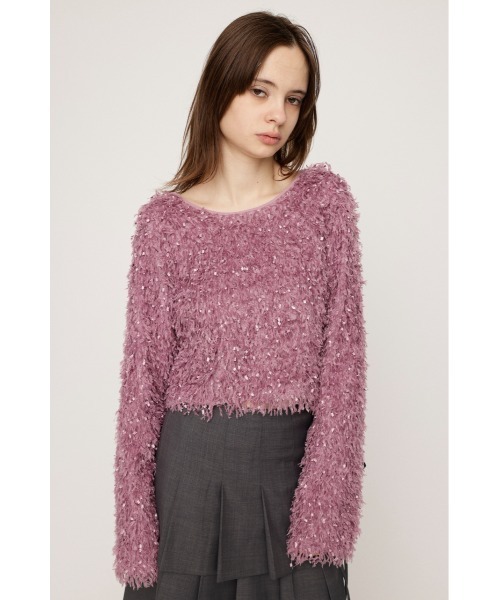 【期間限定】 セール】2WAY SHAGGY ヤーン シャギー ツーウェイ TOPS YARN トップス