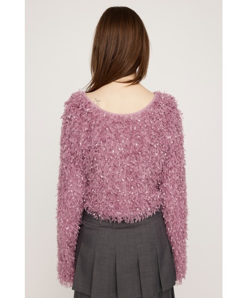カーディガン 2WAY SHAGGY YARN TOPS ツーウェイ シャギー ヤーン トップス レディース SLY カーディガン 2WAY SHAGGY YARN TOPS ツーウェイ シャギー