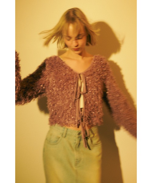 セール】2WAY SHAGGY YARN TOPS ツーウェイ シャギー ヤーン