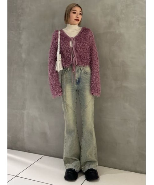 セール】2WAY SHAGGY YARN TOPS ツーウェイ シャギー ヤーン
