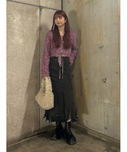 セール】2WAY SHAGGY YARN TOPS ツーウェイ シャギー ヤーン