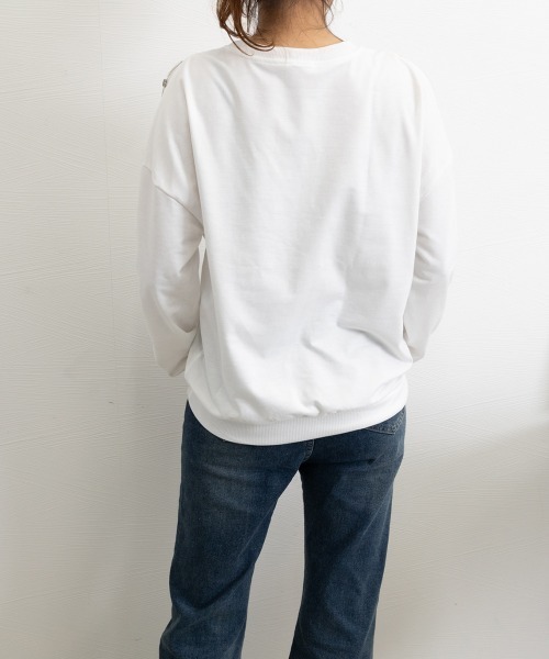 Miniministore(ミニミニストア)の「トレーナー オープンショルダー 無地(Tシャツ/カットソー・レディース・グレー/ホワイト/ブラック・FREE)」の16枚目の写真