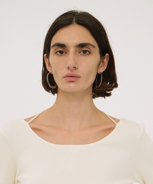 CLANE（クラネ）の「PLATE HOOP PIERCE（ピアス（両耳用）・レディース・シルバー・FREE）」の2枚目の写真