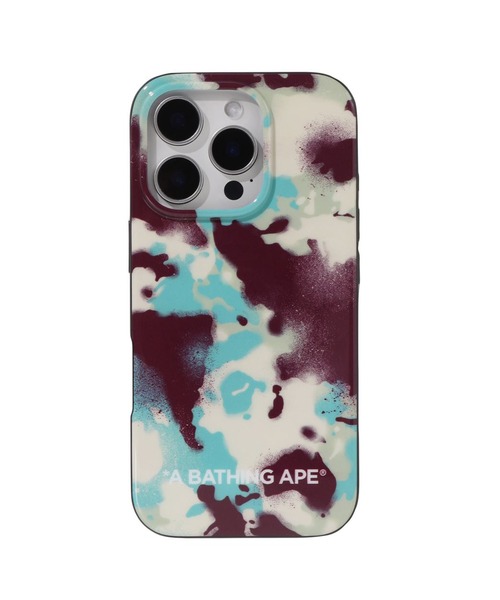 アベイシングエイプ グリーンカモフラージュiPhone16ProMaxケース MAP CAMO IPHONE 16 CASE（スマホケース/カバー）｜A BATHING