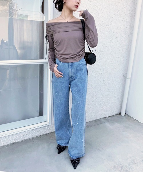 one after another NICE CLAUP(ワンアフターアナザーナイスクラップ)の「アソートワイドデニムパンツ(デニムパンツ・レディース・ブルー/ライトブルー・SMALL/MEDIUM)」の5枚目の写真