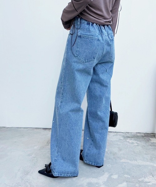 one after another NICE CLAUP(ワンアフターアナザーナイスクラップ)の「アソートワイドデニムパンツ(デニムパンツ・レディース・ブルー/ライトブルー・SMALL/MEDIUM)」の7枚目の写真
