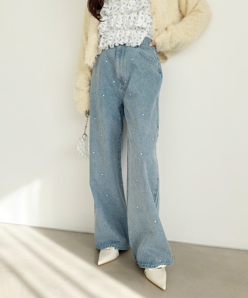 one after another NICE CLAUP(ワンアフターアナザーナイスクラップ)の「アソートワイドデニムパンツ(デニムパンツ・レディース・ブルー/ライトブルー・SMALL/MEDIUM)」の11枚目の写真