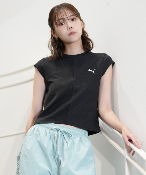 PUMA Tシャツ 2枚セット ネイビー ミント➕パンツ PUMA/プーマ WARDROBEﾘﾌﾞ ﾍﾞｲﾋﾞｰ Tｼｬﾂ Tシャツ 631902（Tシャツ