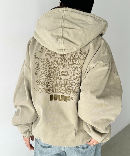 セール】HUF(ハフ)/WHAT A JUNGLE DENIM WORK JACKET/ルーズフィット