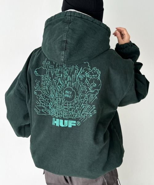 セール】HUF(ハフ)/WHAT A JUNGLE DENIM WORK JACKET/ルーズフィット