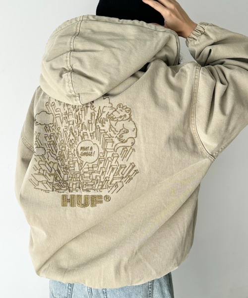 セール】HUF(ハフ)/WHAT A JUNGLE DENIM WORK JACKET/ルーズフィット