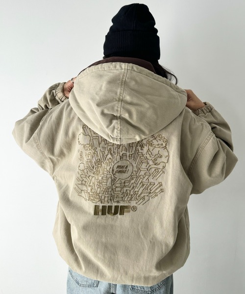 セール】HUF(ハフ)/WHAT A JUNGLE DENIM WORK JACKET/ルーズフィット