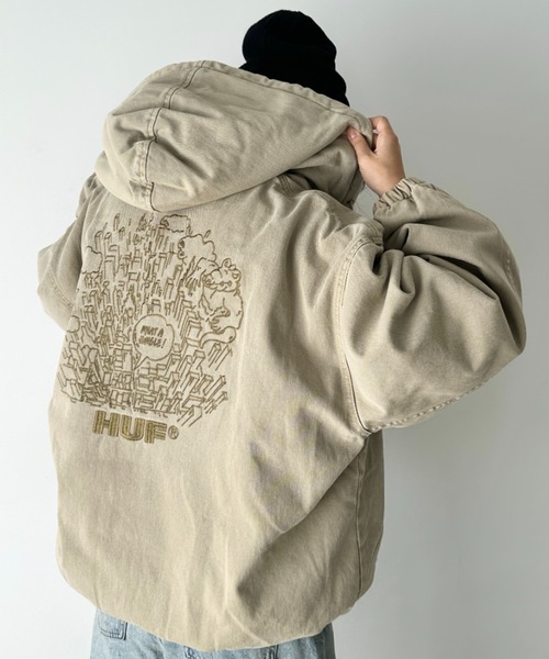 セール】HUF(ハフ)/WHAT A JUNGLE DENIM WORK JACKET/ルーズフィット