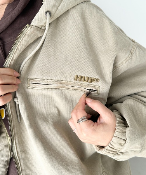 セール】HUF(ハフ)/WHAT A JUNGLE DENIM WORK JACKET/ルーズフィット