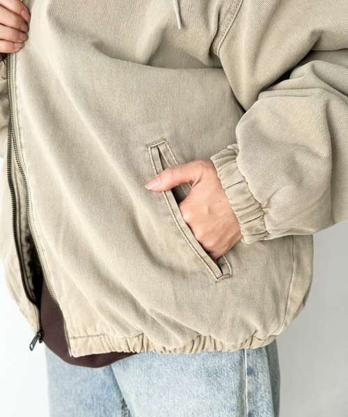 HUF(ハフ)/ルーズフィット ワーク フーデットジャケット デニムジャケット HUF（ハフ） パーカー /WHAT A JUNGLE DENIM WORK JACKET/ルーズ