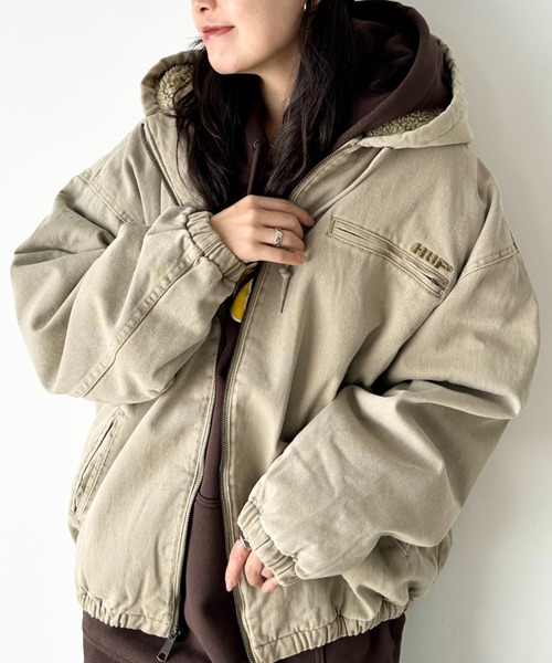 セール】HUF(ハフ)/WHAT A JUNGLE DENIM WORK JACKET/ルーズフィット