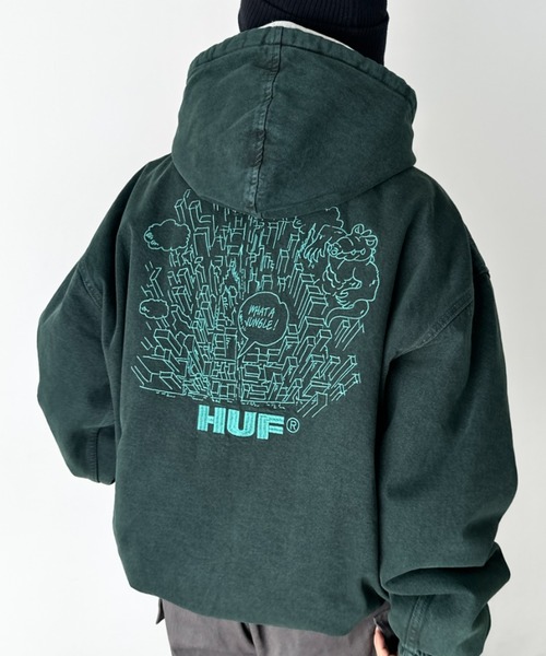 セール】HUF(ハフ)/WHAT A JUNGLE DENIM WORK JACKET/ルーズフィット