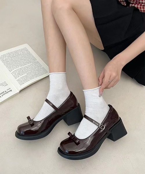 SHEPP(シープ)の「リボン付きストラップメリージェーン厚底ヒールパンプス(パンプス・レディース・ブラック/ブラウン・L/M/S)」の21枚目の写真