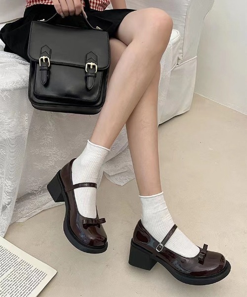 SHEPP(シープ)の「リボン付きストラップメリージェーン厚底ヒールパンプス(パンプス・レディース・ブラック/ブラウン・L/M/S)」の20枚目の写真