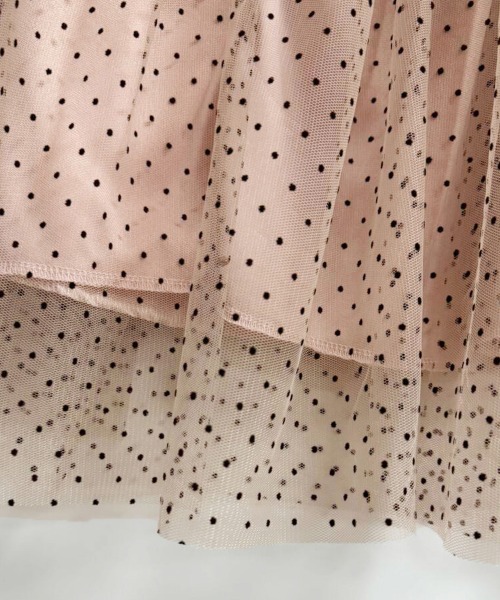 Doux Belle（ドゥーベル）の「ドット柄チュールシアースカート（スカート・レディース・ピンク/ブラック・FREE）」の11枚目の写真