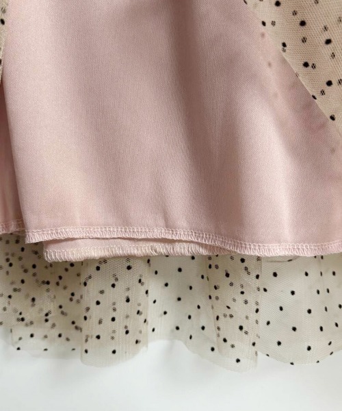Doux Belle（ドゥーベル）の「ドット柄チュールシアースカート（スカート・レディース・ピンク/ブラック・FREE）」の13枚目の写真