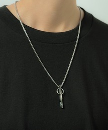 CALIFORNIA OUTFITTERS（カリフォルニア アウトフィッターズ）の「3-1C18 シルバー チェーンネックレス 棒 プレート サークル【LULKA-ルールカ-】（ネックレス・メンズ）」
