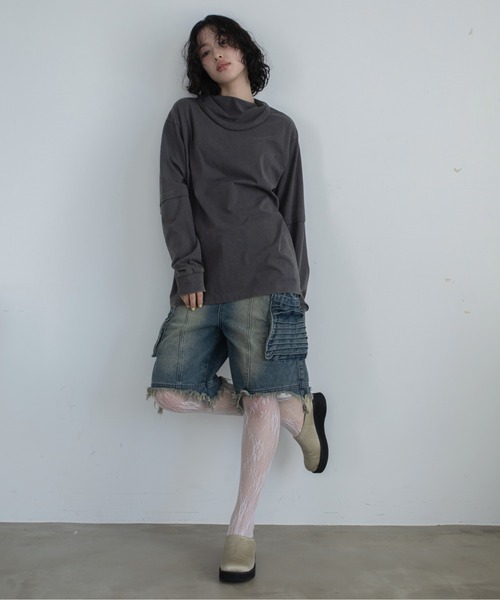 VACANCY(ヴァカンシー)の「ヴィンテージライクハーフデニムパンツ(デニムパンツ・レディース・ブルー・LARGE/MEDIUM)」の6枚目の写真