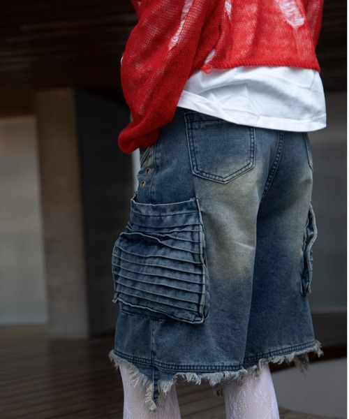 VACANCY(ヴァカンシー)の「ヴィンテージライクハーフデニムパンツ(デニムパンツ・レディース・ブルー・LARGE/MEDIUM)」の10枚目の写真