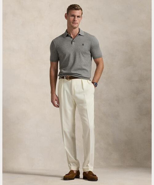 POLO RALPH LAUREN(ポロ ラルフ ローレン)の「コットン ポロカラー セーター(ニット/セーター・メンズ・グレー系・S/M/L/XL/XS)」の6枚目の写真