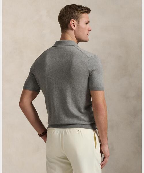 POLO RALPH LAUREN(ポロ ラルフ ローレン)の「コットン ポロカラー セーター(ニット/セーター・メンズ・グレー系・S/M/L/XL/XS)」の5枚目の写真
