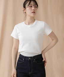 コンパクトTシャツカットソー/シンプル ノームコア ホワイト ブラック グレー カットソー 白T 韓国