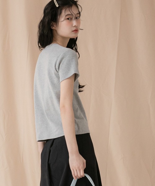 HEILIS（ヘイリス）の「コンパクトＴシャツカットソー/シンプル ノームコア ホワイト ブラック グレー カットソー 白T 韓国（Tシャツ/カットソー・レディース・ブラック/ホワイト/グレー・FREE）」の15枚目の写真