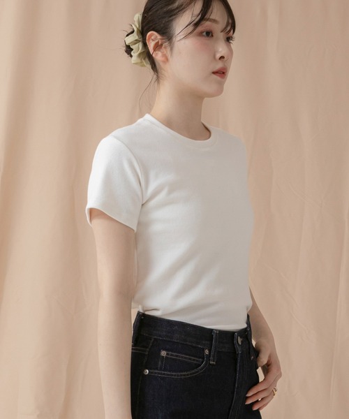 HEILIS（ヘイリス）の「コンパクトＴシャツカットソー/シンプル ノームコア ホワイト ブラック グレー カットソー 白T 韓国（Tシャツ/カットソー・レディース・ブラック/ホワイト/グレー・FREE）」の20枚目の写真