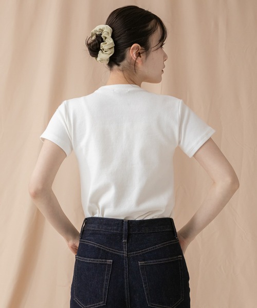 HEILIS（ヘイリス）の「コンパクトＴシャツカットソー/シンプル ノームコア ホワイト ブラック グレー カットソー 白T 韓国（Tシャツ/カットソー・レディース・ブラック/ホワイト/グレー・FREE）」の22枚目の写真